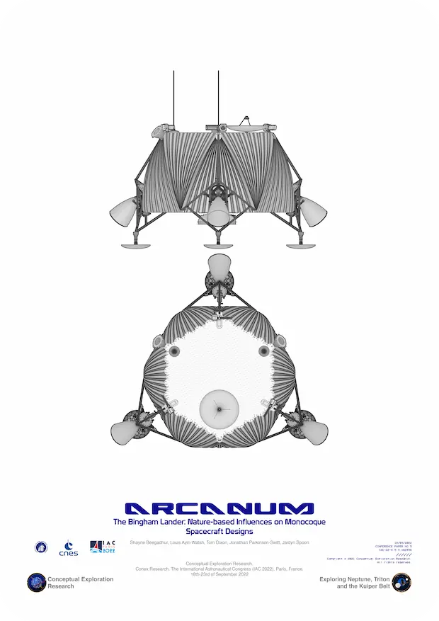 Cover of paper: The Bingham Lander: Nature-based Influences on Monocoque Spacecraft Design