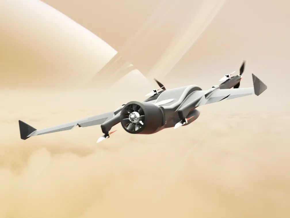 Render of the Mayfly aerial vehicle